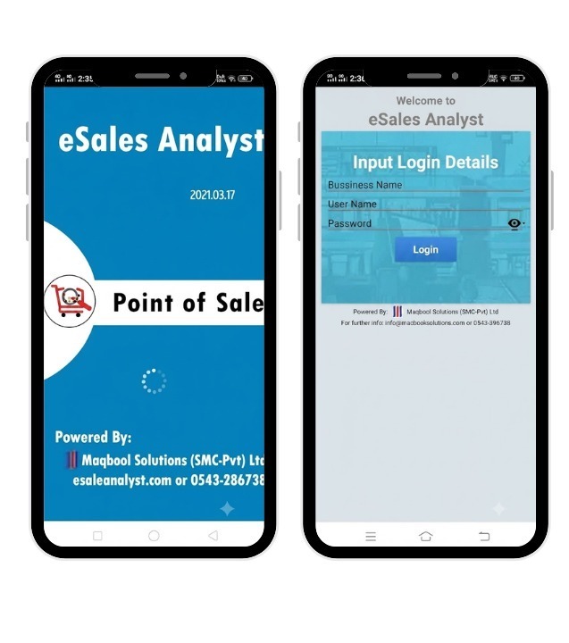 eSales Analyst POS Mockup